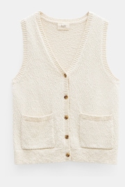 Hush Cream Ottiline Knitted 100% Cotton Waistcoat - Image 6 of 6