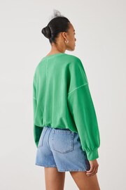 Hush Green Blanca Bubble Hem Sweatshirt - Image 3 of 5