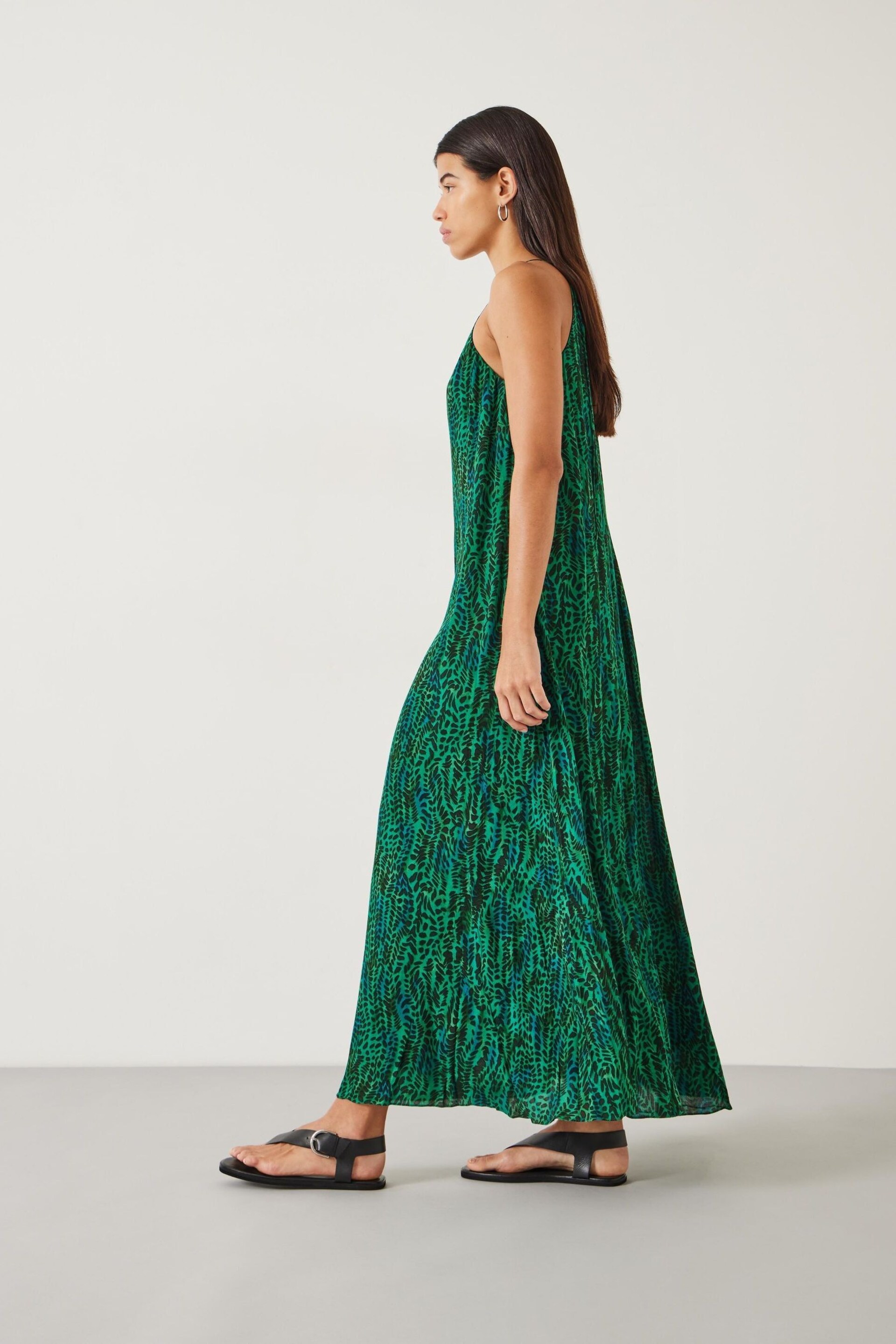 Hush Green Cassie Halter Neck Midi Dress - Image 4 of 4