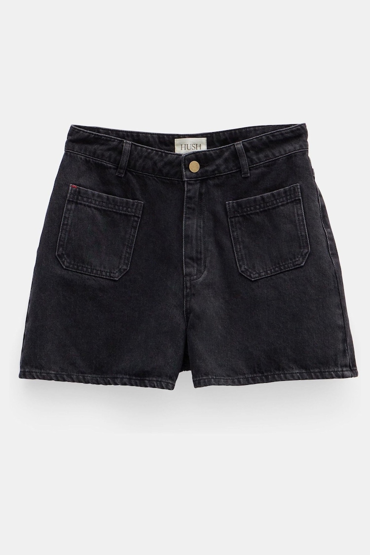 Hush Black Rowan 100% Cotton Denim Shorts - Image 5 of 5