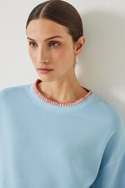 Hush Blue Phoebe Contrast Stitch Sweatshirt - Image 4 of 5