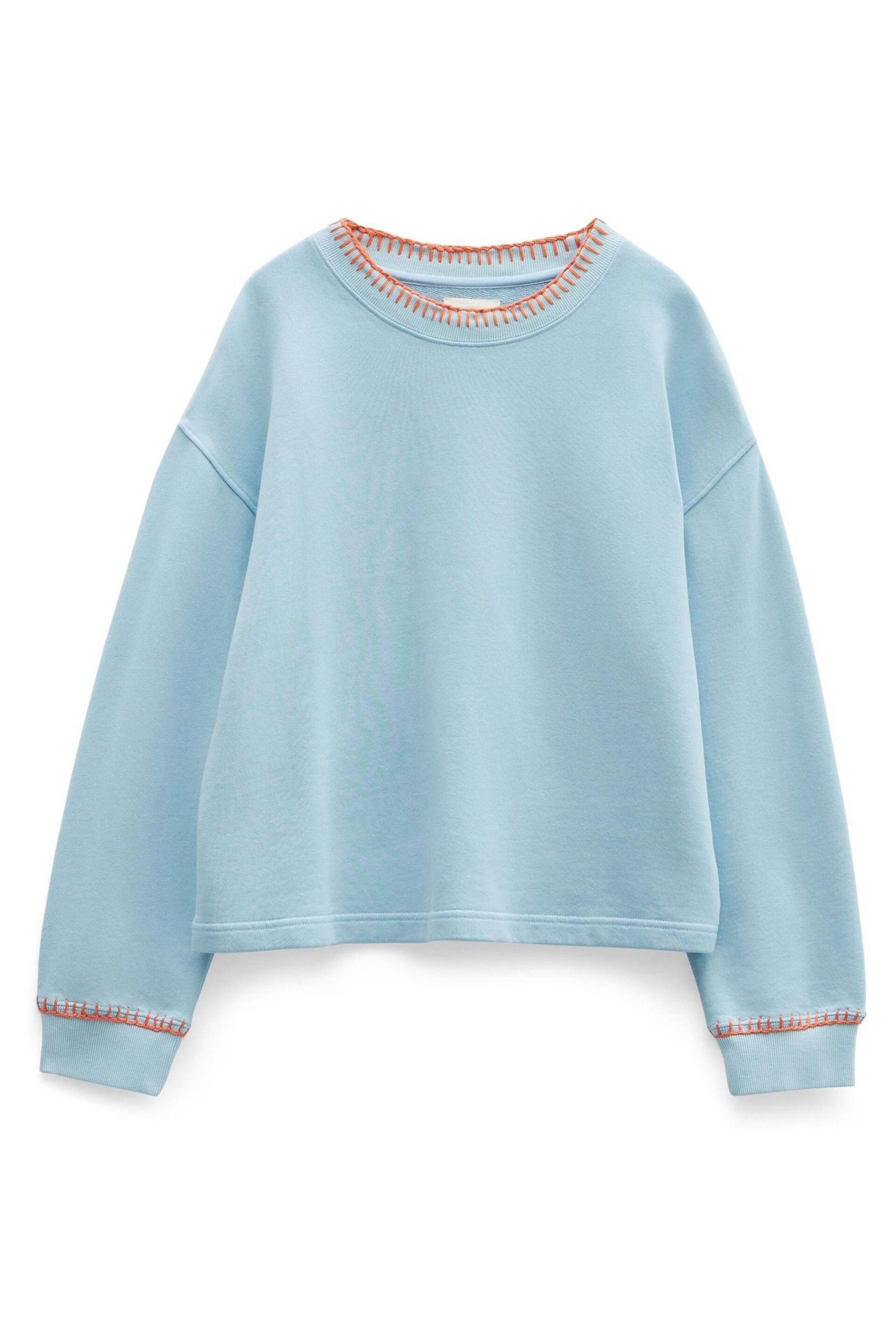 Hush Blue Phoebe Contrast Stitch Sweatshirt - Image 5 of 5