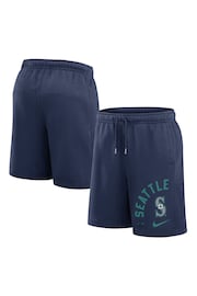 Fanatics Blue Seattle Mariners Arched Kicker Fleece Shorts - Image 1 of 3