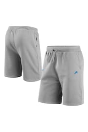 Fanatics Grey Detroit Lions Primary Logo Graphic Fleece Shorts - Image 1 of 3