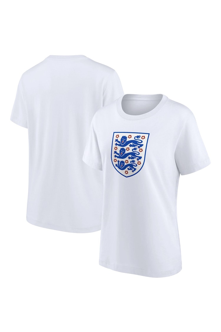 Fanatics Womens Large 100% Cotton England Essentials Crest White T-Shirt - Image 1 of 3