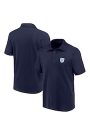 Fanatics Small Blue England Essentials Crest 100% Cotton Polo Shirt - Image 1 of 3