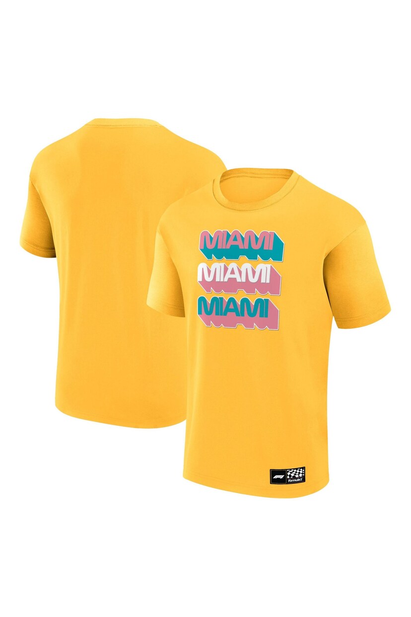 Fanatics Yellow Formula 1 Miami T-Shirt - Image 1 of 3