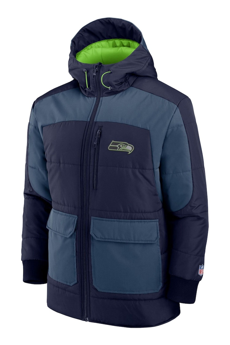 Fanatics Blue Seattle Seahawks Fantech Padded Jacket - Image 3 of 3