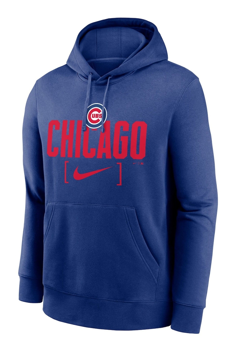 Fanatics Blue Chicago Cubs Club Slack Fleece Hoodie - Image 3 of 3