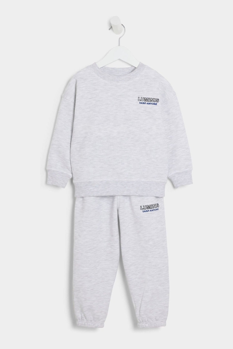 River Island Grey Boys Luminis Crew And Joggers Set - Image 5 of 5