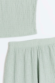 River Island Green Girls Textured Top And Trousers Set - Image 3 of 5