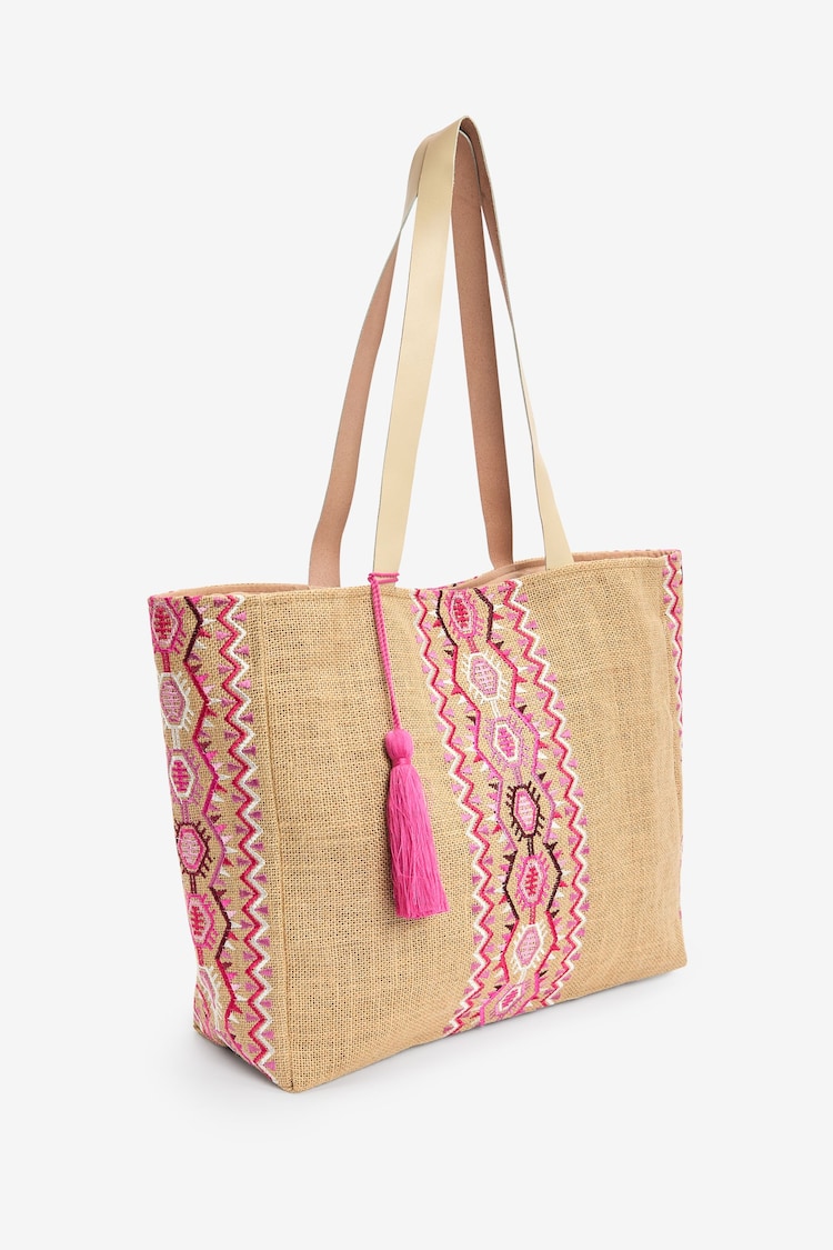 Aspiga Embroidered Jute Bag - Image 2 of 2