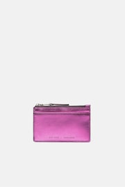 Jigsaw Pink Metallic Zip Top Card Holder - Image 1 of 4