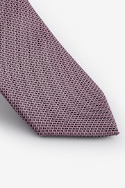 Damson Pink Slim Tie And Pocket Square Set - Image 5 of 5