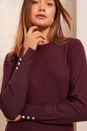 Friends Like These Berry Red Long Sleeve Crew Neck Jumper - Image 2 of 4