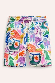 Boden White Safari Printed Sweatshorts - Image 2 of 4