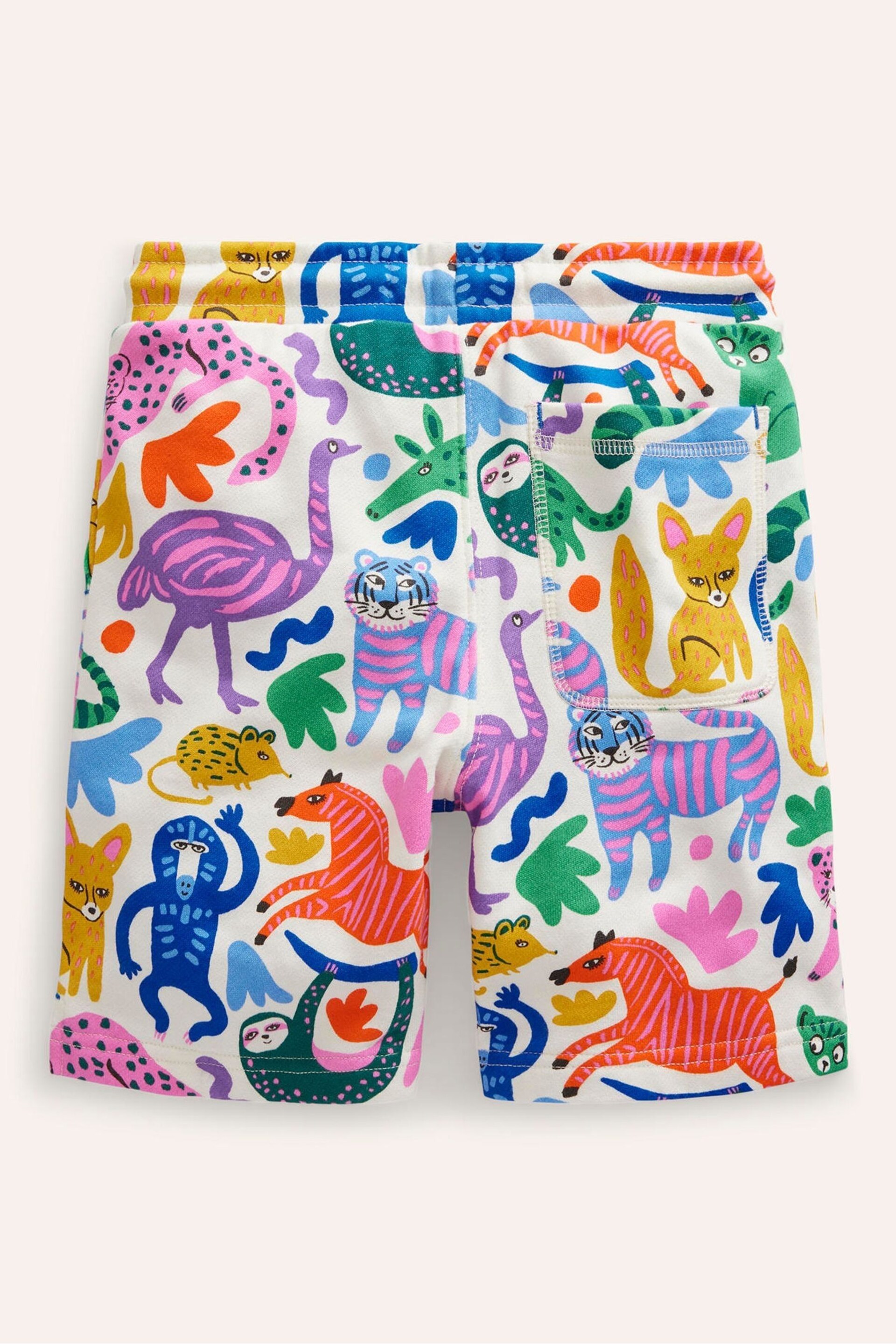 Boden White Safari Printed Sweatshorts - Image 3 of 4