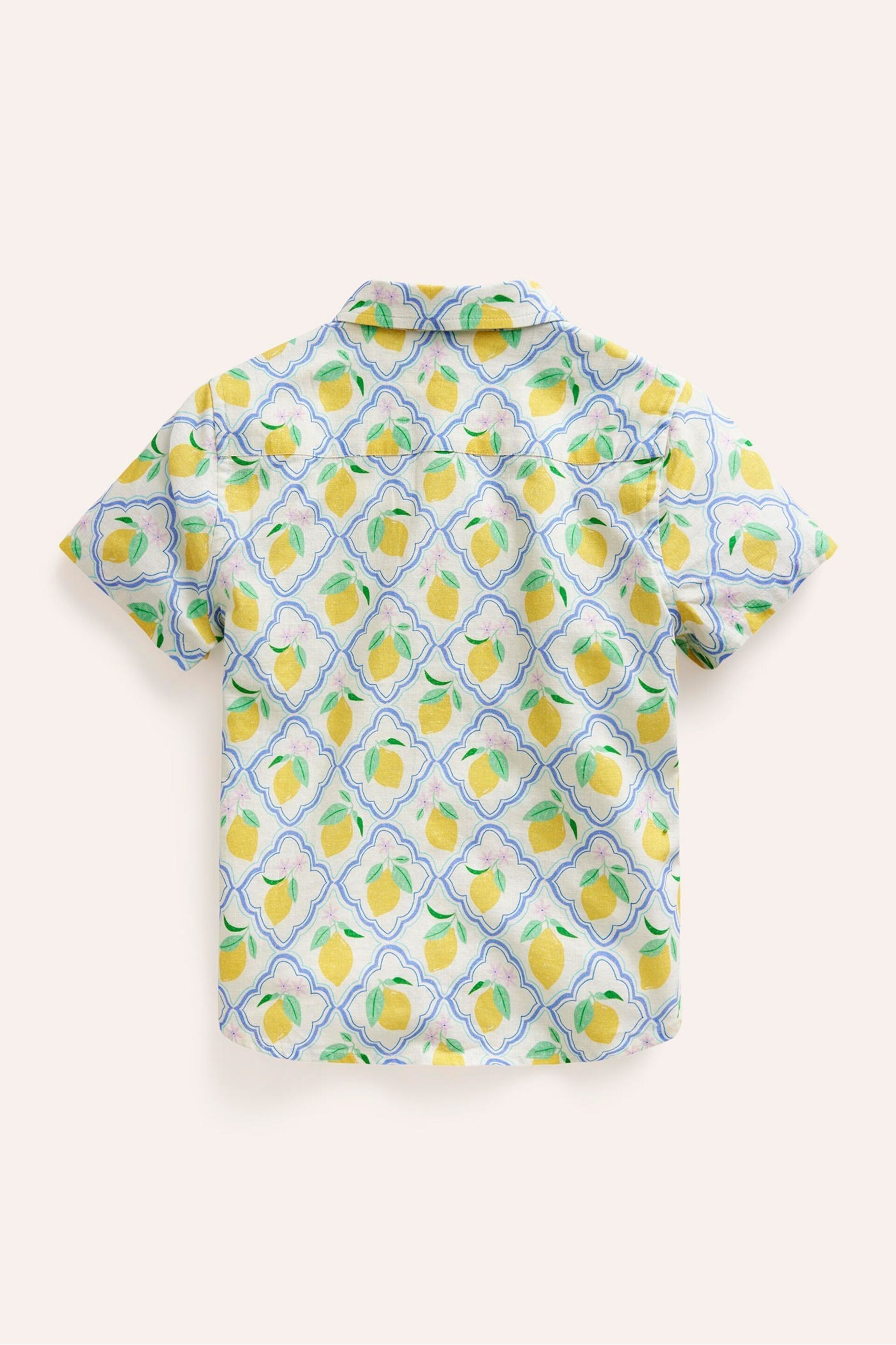 Boden Yellow lemon Cotton Linen Shirt - Image 6 of 7