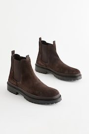 Brown Cleated Chelsea Boots - Image 1 of 6