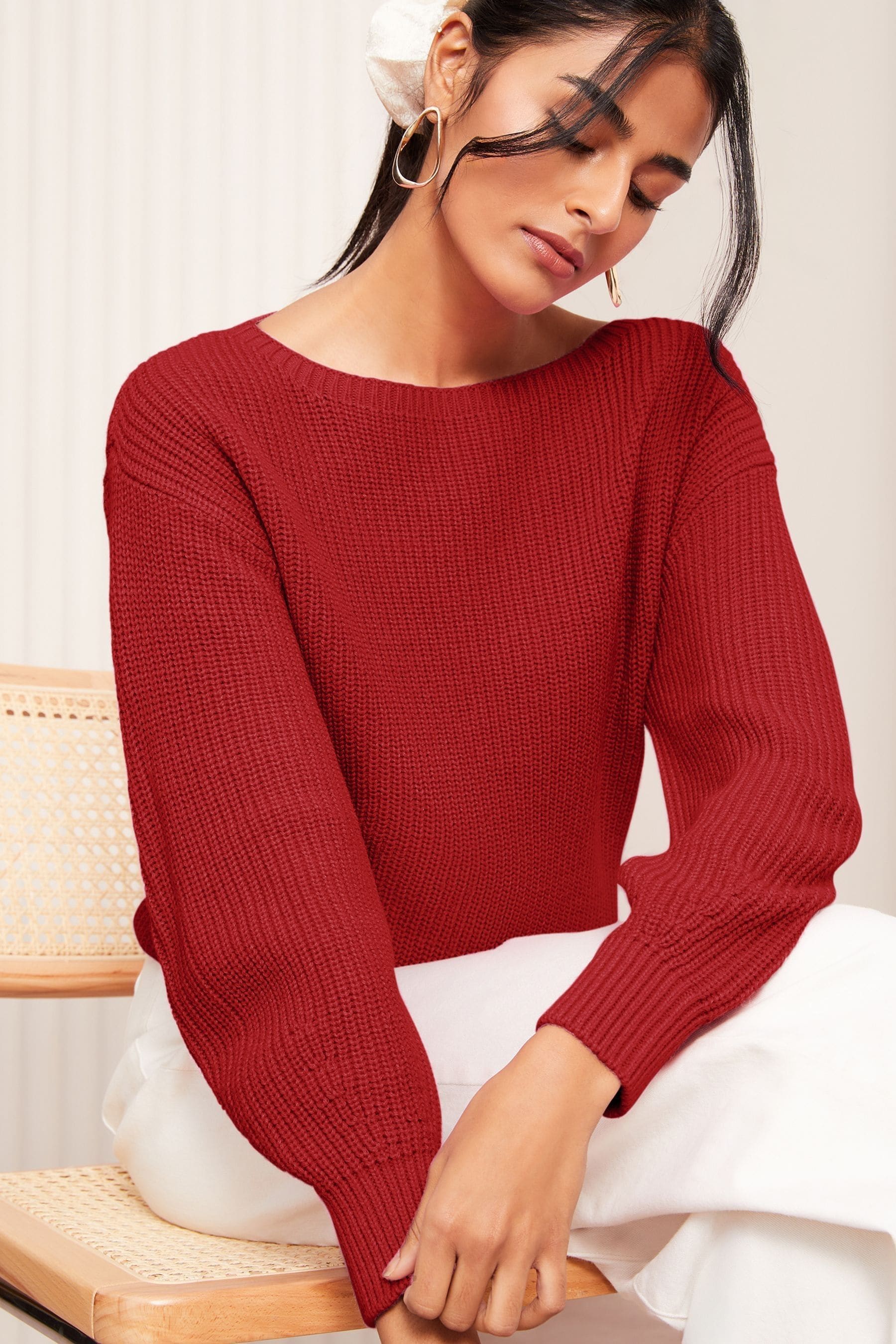Petite red jumper store