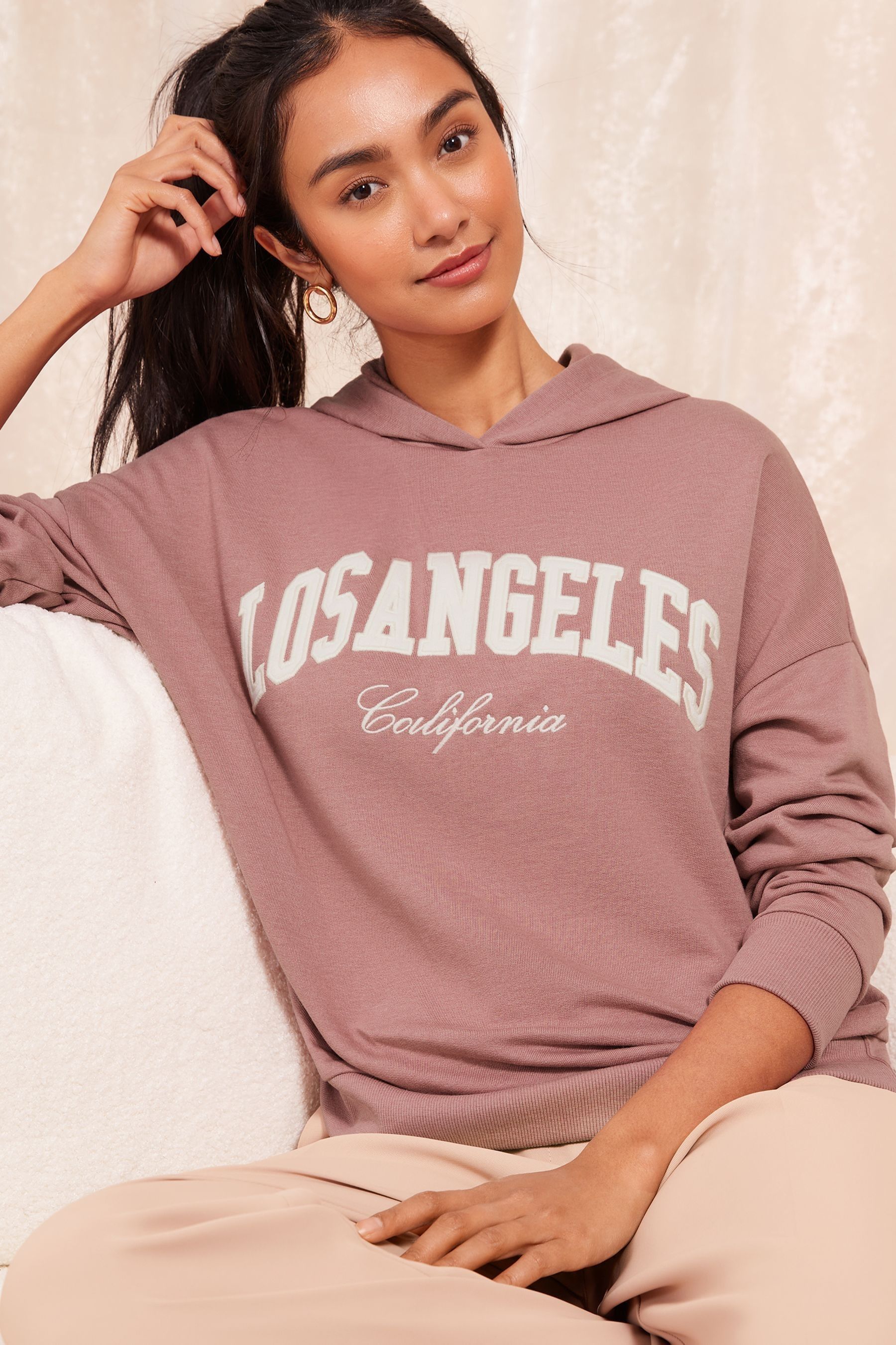 Buy Friends Like These Pink Graphic Slogan Jersey Hoodie from Next Oman