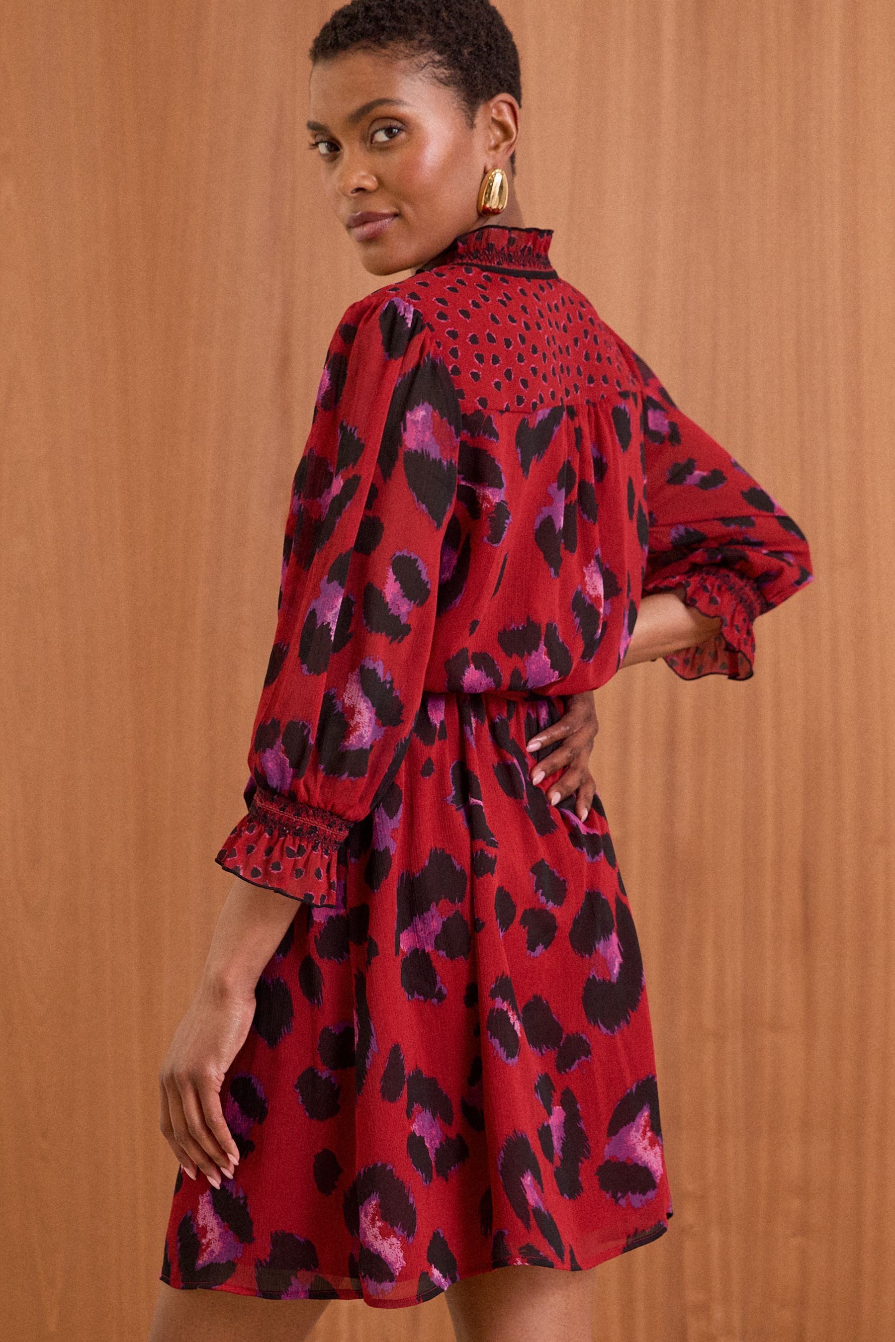 Red leopard print dress next store