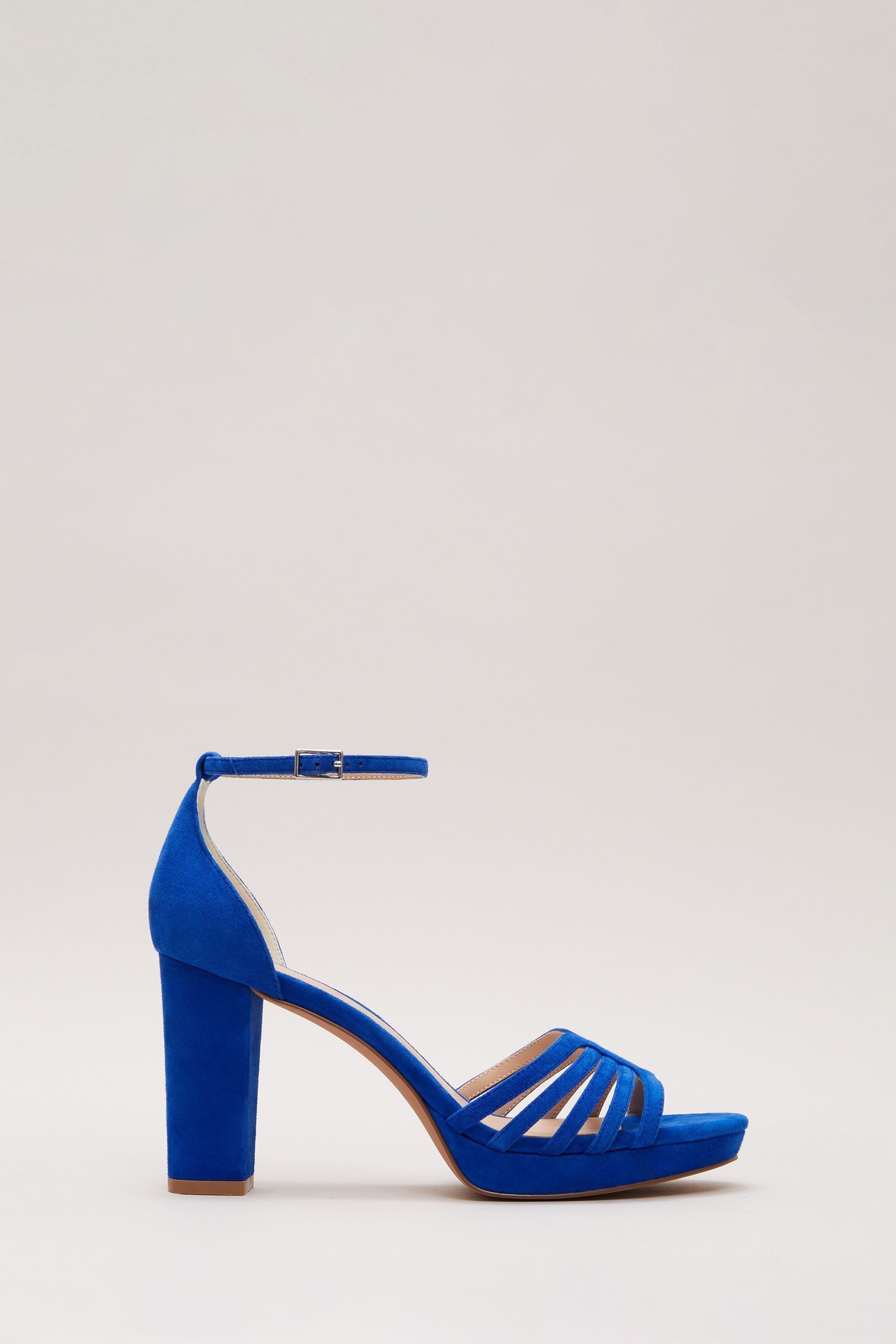 Buy Phase Eight Blue Strappy Platform Heels from the Next UK online shop