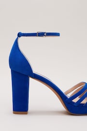 Phase Eight Blue Strappy Platform Heels - Image 3 of 7