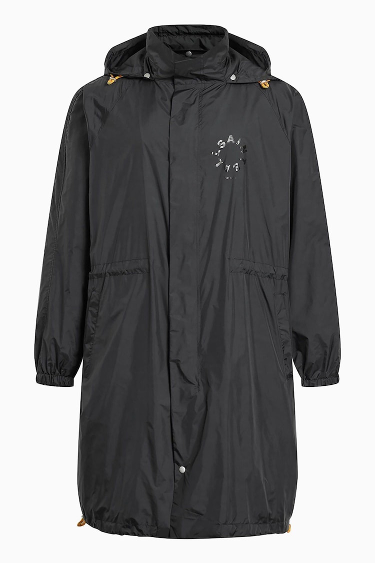 AllSaints Black Tierra Parka - Image 9 of 9