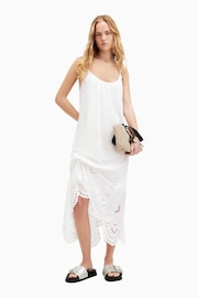 AllSaints White Areena Embellished Dress - Image 3 of 9