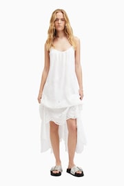 AllSaints White Areena Embellished Dress - Image 4 of 9