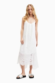 AllSaints White Areena Embellished Dress - Image 8 of 9