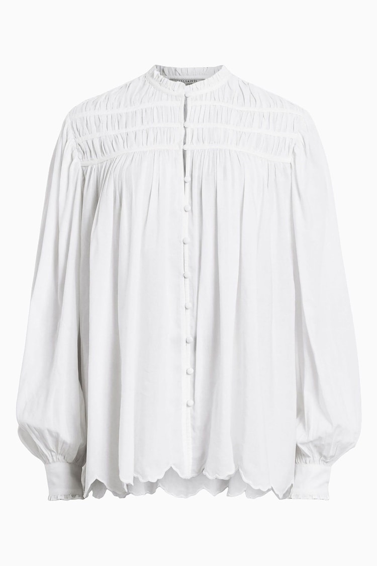 AllSaints White Etti Shirt - Image 7 of 7