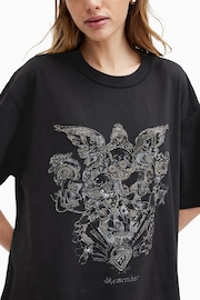 AllSaints Black Covenant Embellished Crew T-Shirt - Image 1 of 8