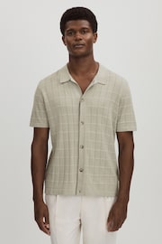 Paige Cotton-Linen Knitted Check Shirt - Image 1 of 6