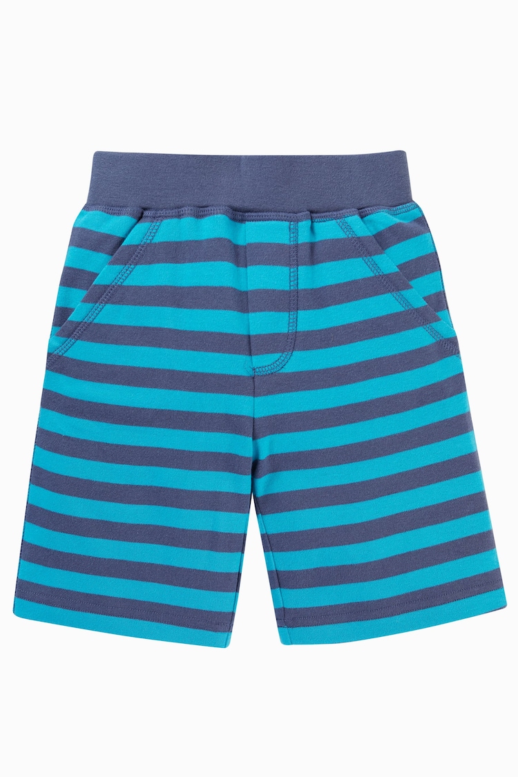 Frugi Blue Stripe Organic Cotton Shorts - Image 2 of 4