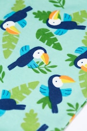 Frugi Green All-Over Print Tropical Birds All-In-One - Image 3 of 3