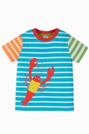 Frugi Unisex Blue Multi Coloured Applique T-Shirt - Image 2 of 5