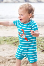 Frugi Blue Striped Rompersuit - Image 1 of 4