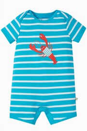 Frugi Blue Striped Rompersuit - Image 2 of 4