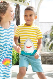 Frugi Blue Reversible Shark Shorts - Image 1 of 7