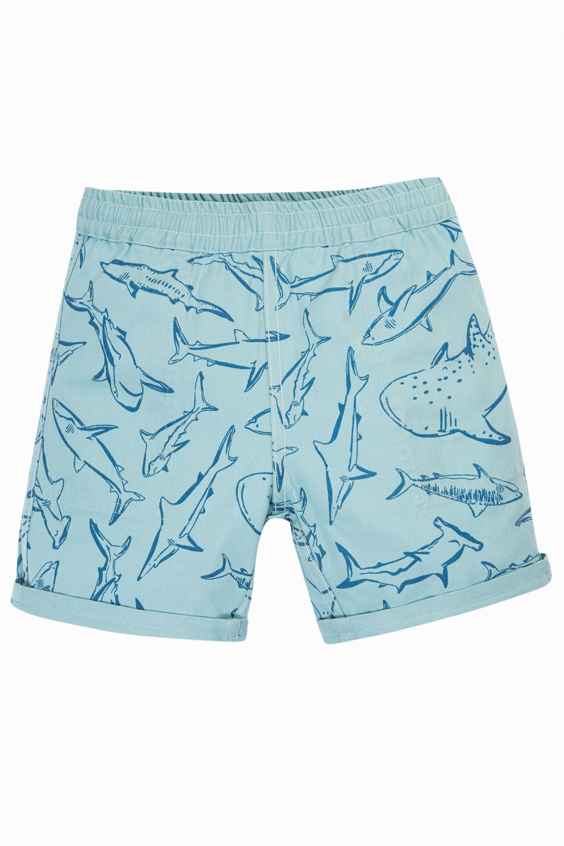 Frugi Blue Reversible Shark Shorts - Image 3 of 7