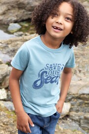 Frugi Blue Save Our Seas T-Shirt - Image 1 of 3