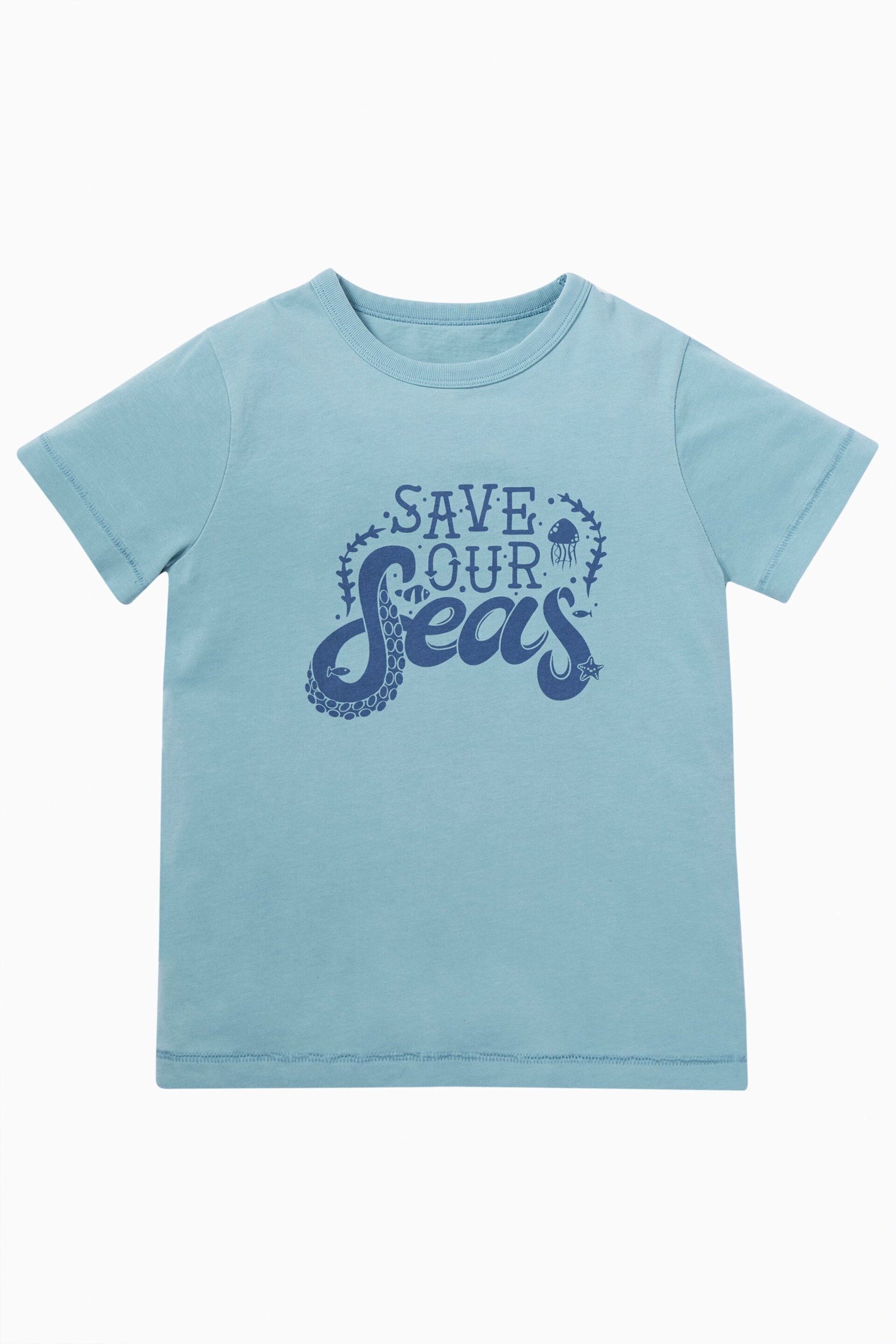 Frugi Blue Save Our Seas T-Shirt - Image 2 of 3