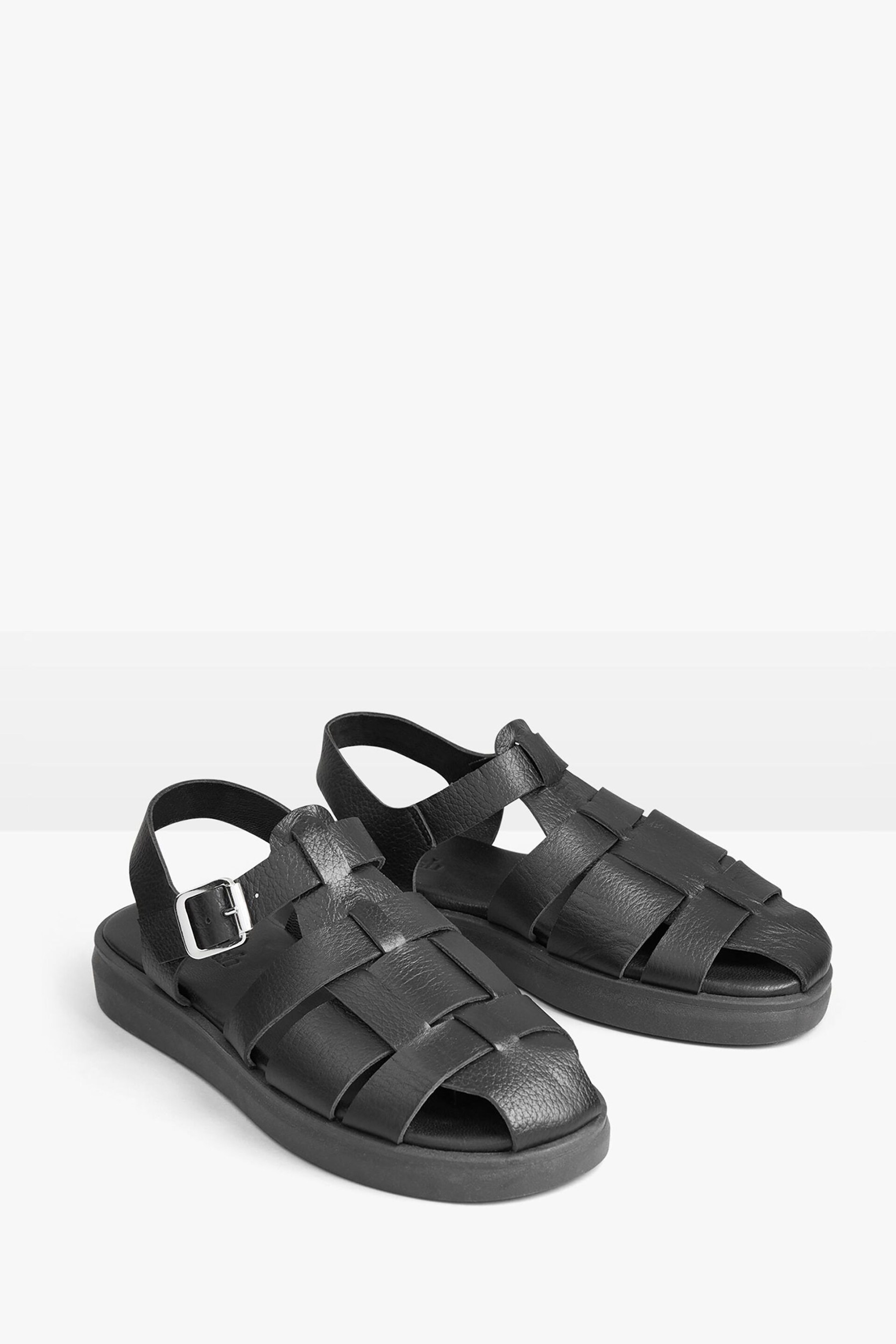 Hush Black Brisa Leather Sandals - Image 2 of 5