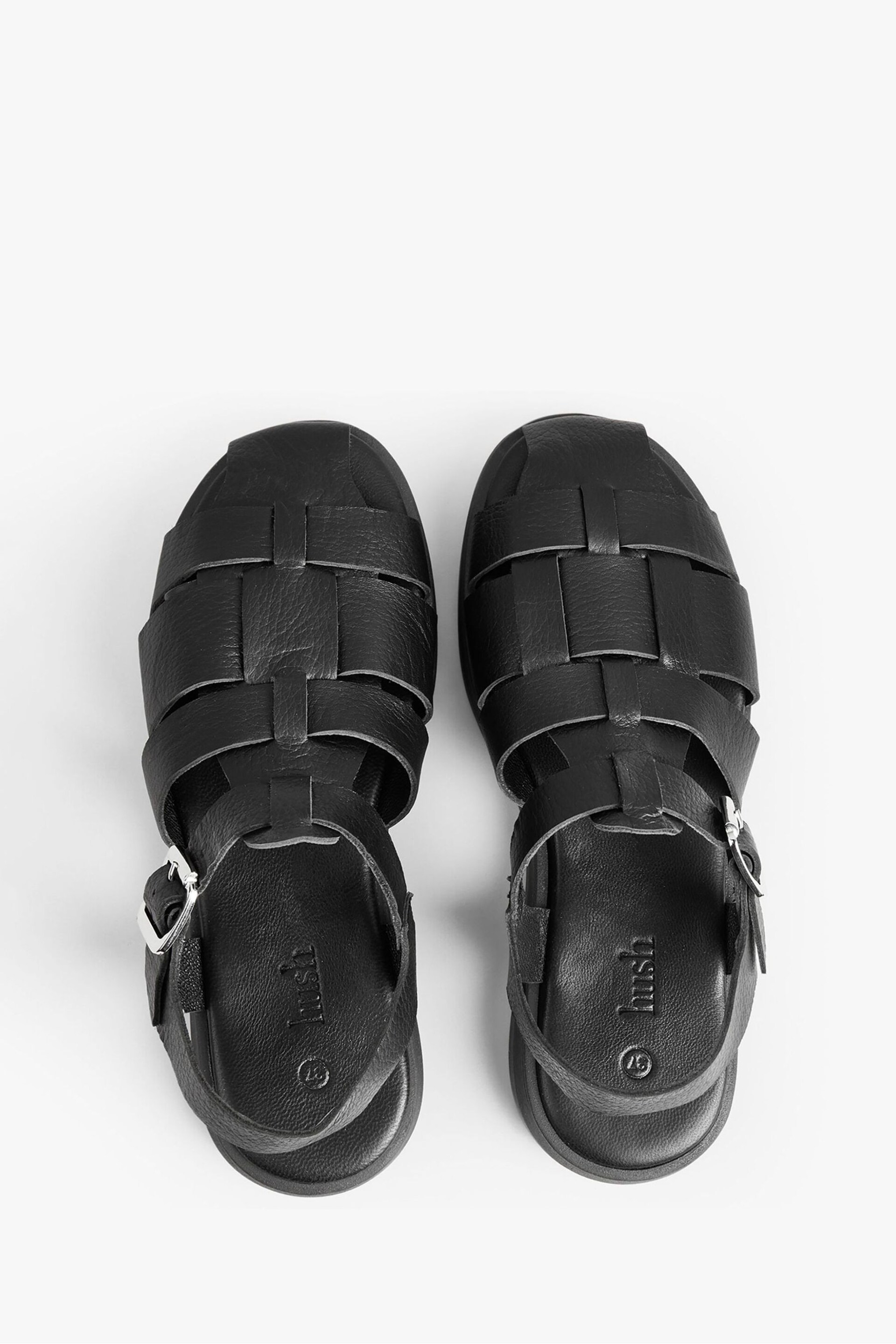 Hush Black Brisa Leather Sandals - Image 3 of 5