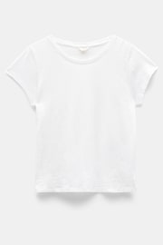 Hush White Ava Fitted Cotton Slub T-Shirt - Image 5 of 5