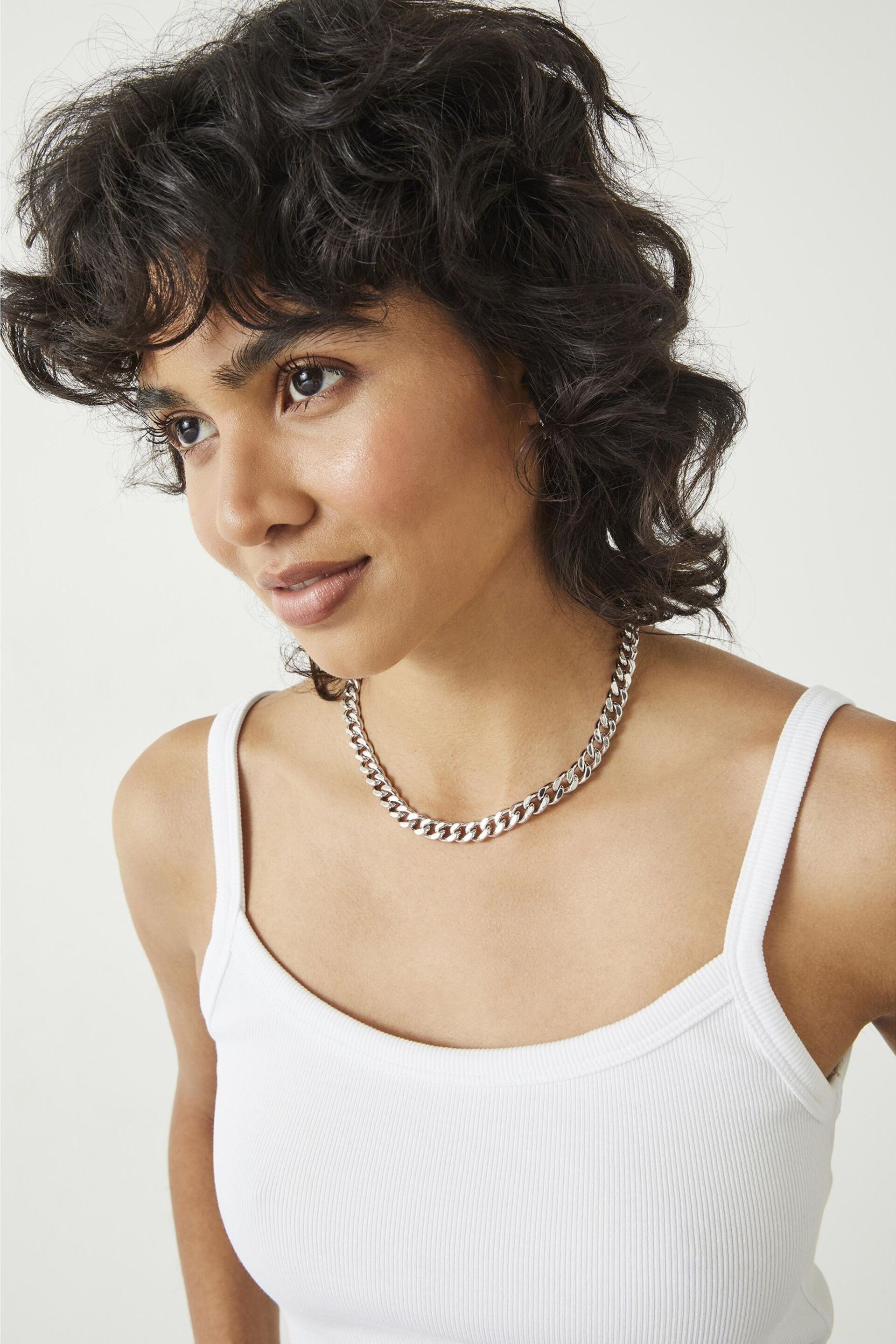 Hush Grey Vivienne Curb Chain Necklace - Image 2 of 3