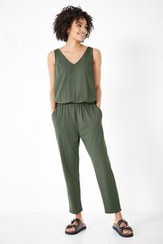 Hush Green Cropped Jersey Jumpsuit - Image 1 of 5