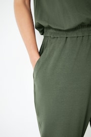 Hush Green Cropped Jersey Jumpsuit - Image 2 of 5